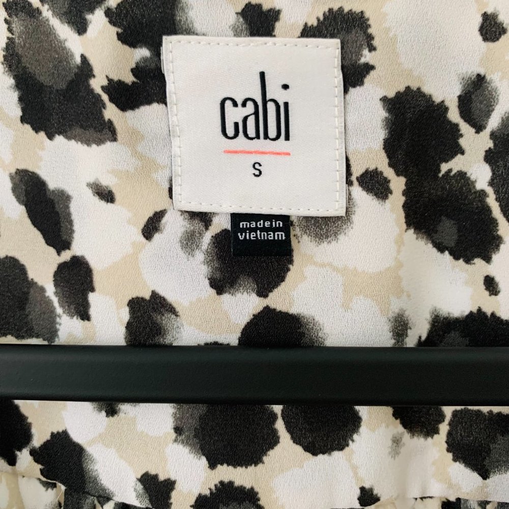 Cabi Rosette Leopard Print Blouse - image 5